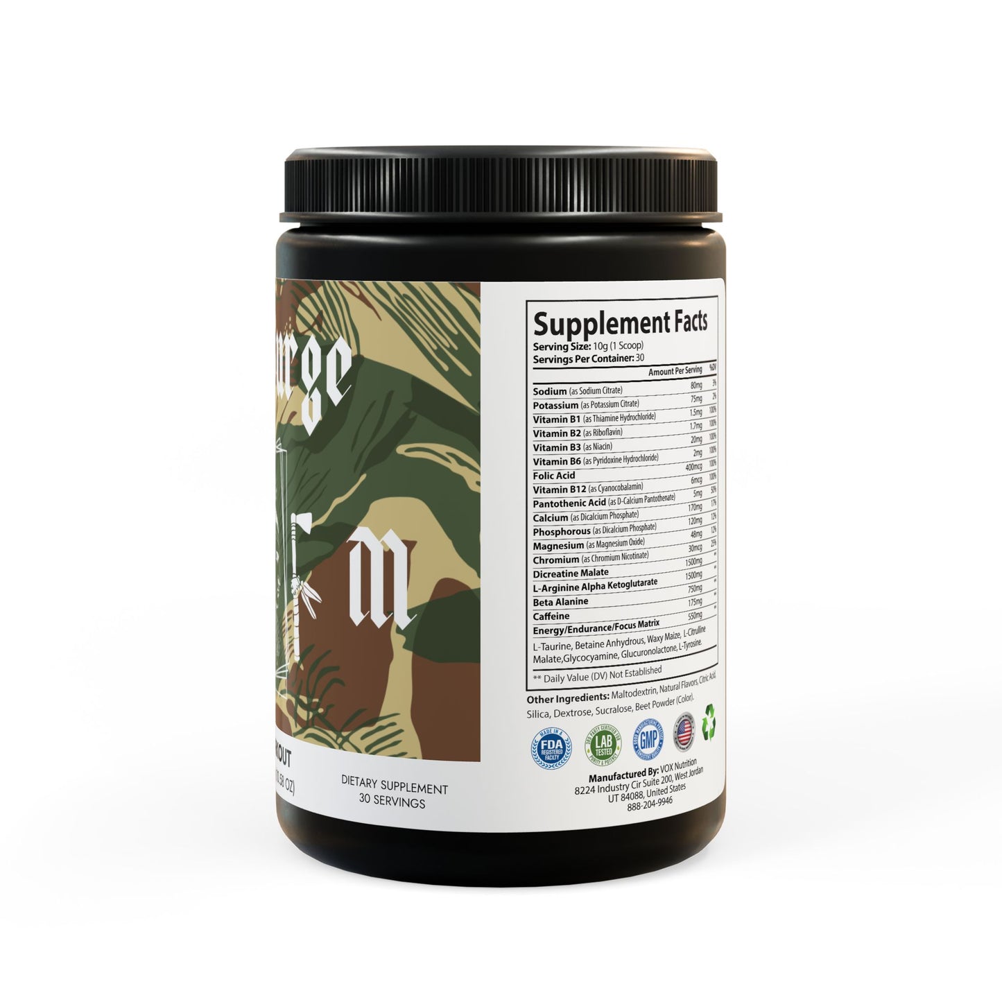 "Peak Surge" Pre-Workout Supplement